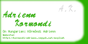 adrienn kormondi business card